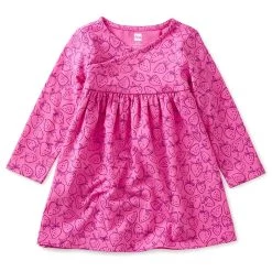 Best Pirce ✔️ kids Tea Collection Wrap Neck Baby 👗 Dress 🧨