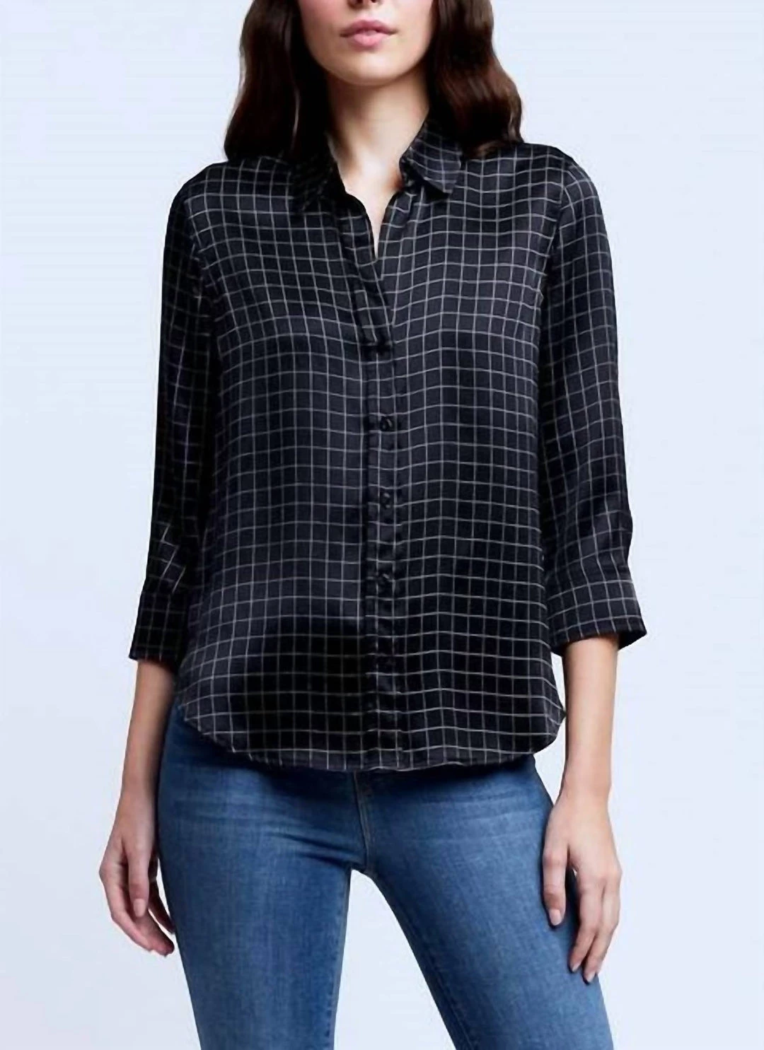 Hot Sale π L'Agence π© women Dani Silk Blouse in Black/Ecru β 1 Hot Sale π L'Agence π© women Dani Silk Blouse in Black/Ecru β