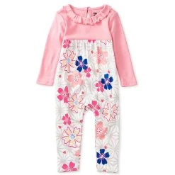 Best Pirce ❤️ kids Tea Collection Ruffle Collar Baby Romper ❤️