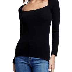Brand new 🛒 L'Agence Astrid 👩 Womens Square Neck Knit Pullover Top 😉