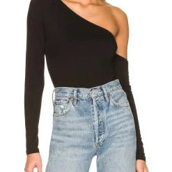 Flash Sale β L'Agence π© women Hattie One Shoulder Blouse in Black π₯