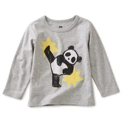 Best Pirce 🎉 kids Tea Collection Panda Kick Baby Graphic T-Shirt ✔️