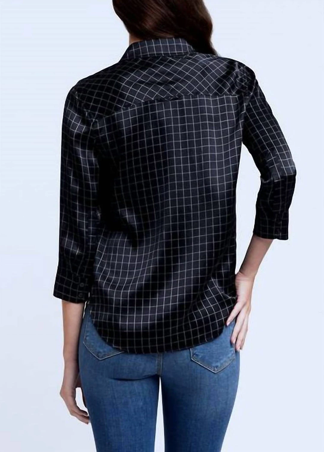 Hot Sale π L'Agence π© women Dani Silk Blouse in Black/Ecru β 2 Hot Sale π L'Agence π© women Dani Silk Blouse in Black/Ecru β - Image 2