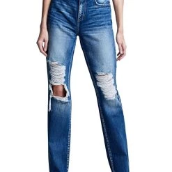Outlet ⭐ L'Agence Rockie 👩 Womens Denim High Rise Straight Leg 👖 Jeans 😀