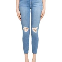 Best Pirce 👏 L'Agence Margot 👩 Womens High Rise Distressed Skinny 👖 Jeans 😀