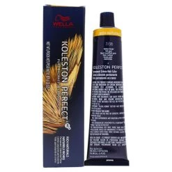 Hot Sale 👏 Wella I0087120 Koleston Perfect Permanent Creme Hair Color for Unisex - 7 38 Medium Blonde & Gold Pearl - 2 oz 🤩
