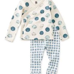 New ⭐ kids Tea Collection Baby Wrap Top Set 🎉