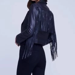 Best deal 🎉 L'Agence 👩 women Kravitz Fringe Leather Jacket in Black 🔔 -Dudley Stephens Shop b553816ed0b24aa9889c5a472970e00c 1080x