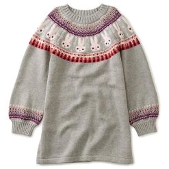 Hot Sale ⌛ kids Tea Collection Bunny Fairisle Wool-Blend Sweaterdress 👏