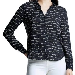 Best deal ✨ L'Agence 👩 Womens Printed Pointed Collar Button-Down Top ✔️