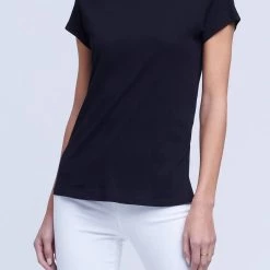 Best Sale ❤️ L'Agence 👩 women Cory Tee in Black ❤️