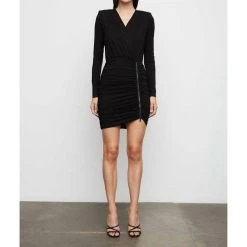 Outlet π Bailey 44 π© women Valeria Jersey Surplice π Dress in Black β¨