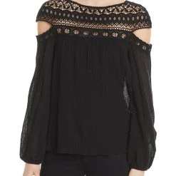 Budget 🥰 Bailey 44 👩 Womens Cutout Crochet Top ⭐