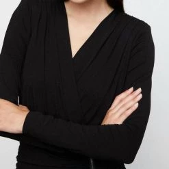 Outlet 🌟 Bailey 44 👩 women Valeria Jersey Surplice 👗 Dress in Black ✨ -Dudley Stephens Shop 82a52f26283e48f597a04bbe8112e9d2 1080x