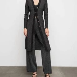 Coupon ⌛ Bailey 44 👩 women Della Athena Metallic Tinted Cardigan 👗 Dress in Black 😀