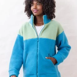 Outlet 🛒 Dudley Stephens 👩 women Bleecker Zip-Up in Sherpa Fleece 🔥