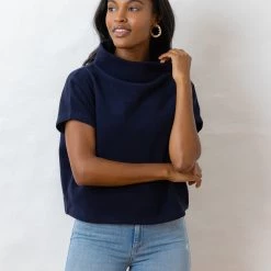 Best reviews of 🔔 Dudley Stephens 👩 women Marks Street Mock Neck in Vello Fleece ✨